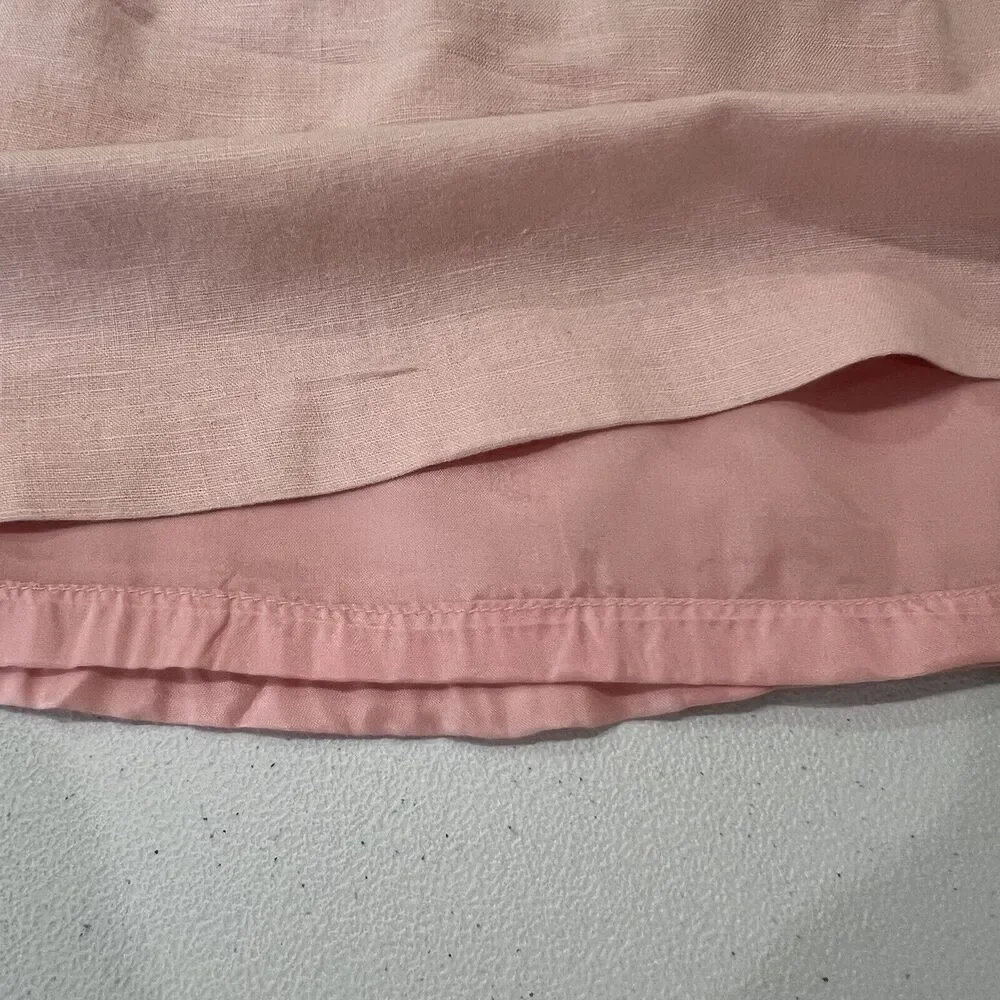 Old Navy Pink Toddler Linen Sleeveless‎ Dress Size 3t Long Length